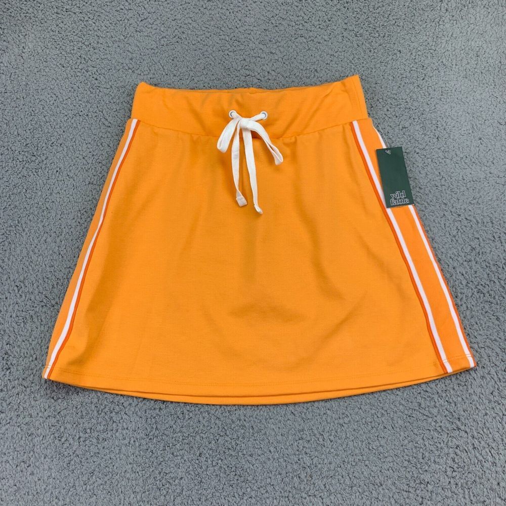 New Wild Fable Skirt Womens Small Orange Striped A-Line Tennis Knit Skirt